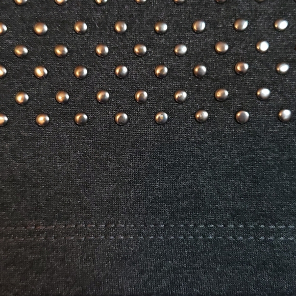 Carmen Marc Valvo gray gold studded skirt - Picture 4 of 5